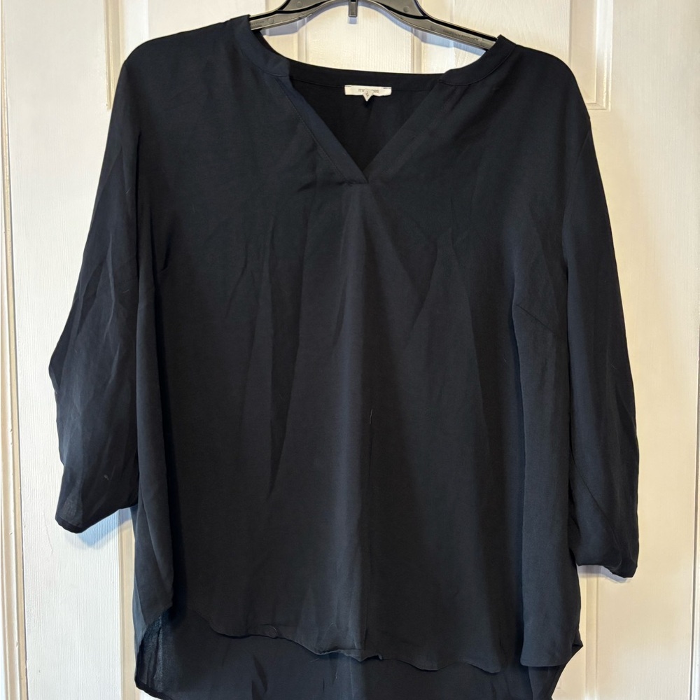 Maurices Black V-Neck Tunic Relaxed Fit